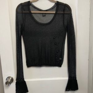 The Limited Black Sheer Top